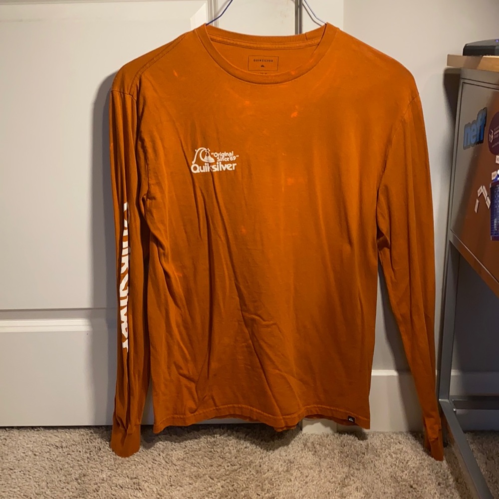 Quicksilver Orange Long Sleeve T-Shirt
